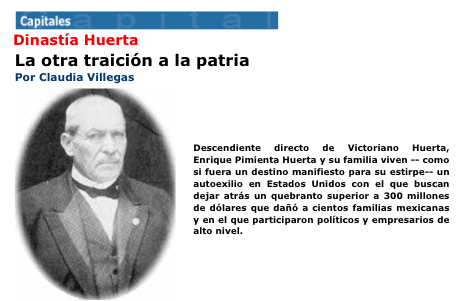 Revista Contralinea article on Pimienta Huerta family 